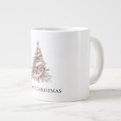 Roos Gouden Roze Kerstboom Grote Koffiekop (Voorkant rechts)