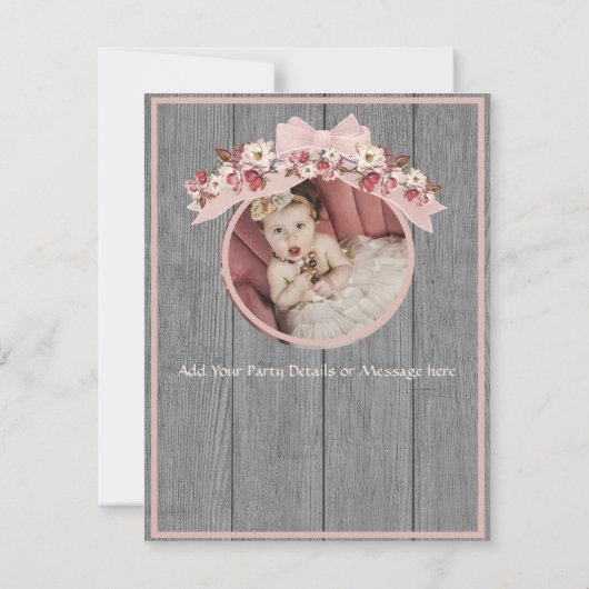 Roos gouden roze meisjes1e-dag Ze is een dertigtal (Achterkant)