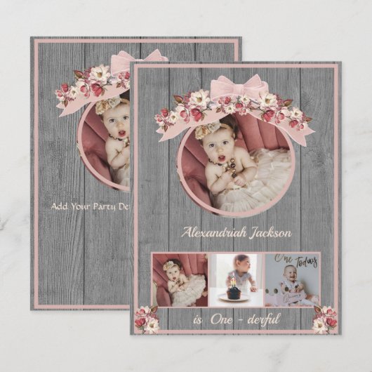 Roos gouden roze meisjes1e-dag Ze is een dertigtal (Voorkant / Achterkant)