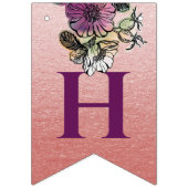 roos gouden roze paarse florale vormgeving vlaggetjes (Tweede vlag)