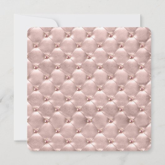 Roos Gouden Roze Paris Bruidsdouche Uitnodiging (Achterkant)