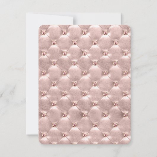 Roos Gouden Roze Paris Bruidsdouche Uitnodiging (Achterkant)