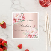 Roos gouden roze rozen bloemen Bevestiging Servet (Insitu)