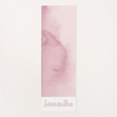 Roos Gouden Roze Tie Dye Custom Naam Yogamat (Voorkant)