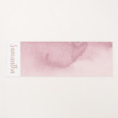 Roos Gouden Roze Tie Dye Custom Naam Yogamat (Voorkant (horizontaal))