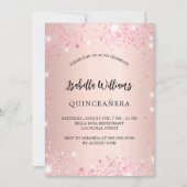 Roos gouden roze vonken kaart (Voorkant)