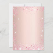 Roos gouden roze vonken kaart (Achterkant)