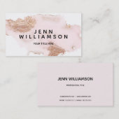 Roos gouden roze zwarte waterverf moderne stijlkaa visitekaartje (Voorkant / Achterkant)