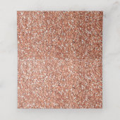 Roos gouden satijnen boog - plaatskaartje (Binnenkant ongevouwen)