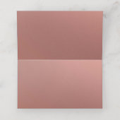 Roos gouden satijnen boog - plaatskaartje (Binnenkant ongevouwen)