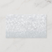 Roos gouden schaar wit glitter chique haar stylist visitekaartje (Achterkant)