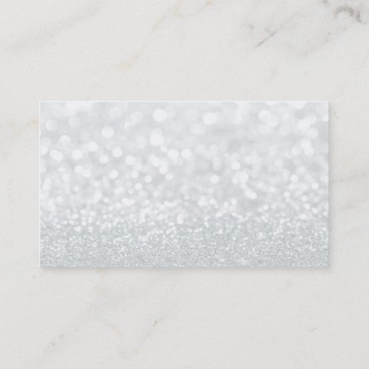 Roos gouden schaar wit glitter chique haar stylist visitekaartje (Achterkant)