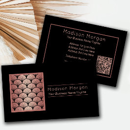  Roos Gouden Schelp QR Code Sjabloon Visitekaartje