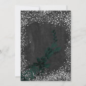 Roos gouden script blad sneeuw krijtbord kerst kaart (Achterkant)