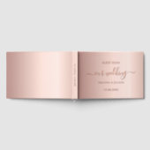 Roos gouden script bruiloft gastenboek (Volledig)