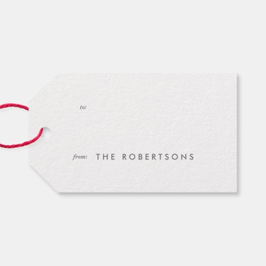 Roos Gouden Script Gelukkigste van Feestdagen Cade Cadeaulabel (Achterkant Horizontaal)