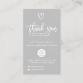 Roos gouden script hartgrijze logo bedankt visitekaartje (Voorkant)