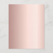 Roos gouden script modern budget Sweet 16 uitnodig (Achterkant)