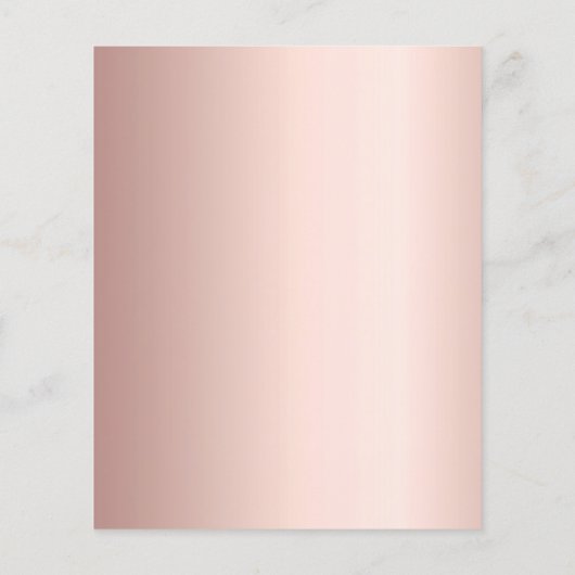 Roos gouden script modern budget Sweet 16 uitnodig (Achterkant)