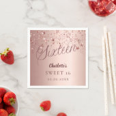 Roos gouden script sterren Sweet 16 Servet (Insitu)