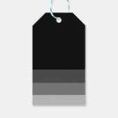 Roos Gouden Script Zwart Grijs Strepen Dank u Cadeaulabel (Achterkant)