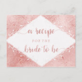 Roos gouden shimmer Folie Vrijgezellenfeest recept Briefkaart (Voorkant)