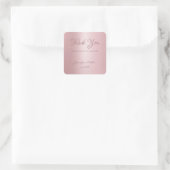 Roos gouden Sjabloon dank u handschrift tekst Vierkante Sticker (Tas)