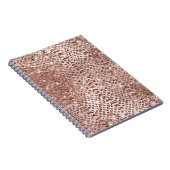 Roos Gouden Snake Glitter Glam Notitieboek (Rechterzijde)