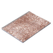Roos Gouden Snake Glitter Glam Notitieboek (Linkerzijde)