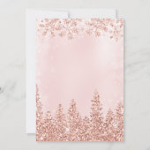 Roos gouden sneeuw met kerstwinter bruiloft kaart (Achterkant)