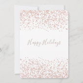 Roos gouden sneeuwvlok corporate kerstfeest kaart (Achterkant)