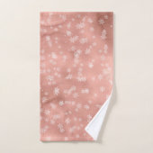 Roos gouden sneeuwvlok kerstbadhanddoeken bad handdoek (Handdoek)