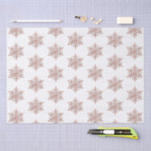 Roos Gouden Sneeuwvlok Kerstbomen Tissuepapier (Craft)