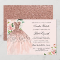 Roos Gouden Sparkle Dress Floral Bat Mitzvah