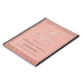 Roos Gouden Sparkle Glitter 40e verjaardag gastenb Notitieboek (Linkerzijde)