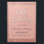 Roos Gouden Sparkle Glitter 40e verjaardag gastenb Notitieboek<br><div class="desc">Roos Gold Sparkle Glitter 40th Birthday Party Gastboek. Dit gastenboek is ideaal voor het Roos Gold Sparkle Glitter draaien van veertig verjaardagsfeest op zoek naar te vieren in Pink Rose Gold. Neem contact op met de ontwerper voor overeenkomende items.</div>