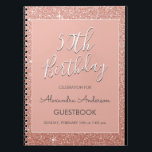 Roos Gouden Sparkle Glitter 50e verjaardag gastenb Notitieboek<br><div class="desc">Roos Gold Sparkle Glitter 50e verjaardag feest gastenboek. Dit gastenboek is ideaal voor het Roos Gold Sparkle Glitter draaien van Fifty Birthday Party op zoek om te vieren in Pink Rose Gold. Neem contact op met de ontwerper voor overeenkomende items.</div>
