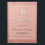 Roos Gouden Sparkle Glitter 60e verjaardag gastenb Notitieboek<br><div class="desc">Roos Gold Sparkle Glitter 60e verjaardag feest gastenboek. Dit gastenboek is ideaal voor de Roos Gold Sparkle Glitter die zestig verjaardagsfeest wil vieren in Pink Rose Gold. Neem contact op met de ontwerper voor overeenkomende items.</div>
