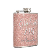 Roos Gouden Sparkle Glitter Klasse van 2018 Afstud Heupfles (Rechts)