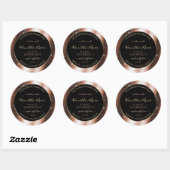 Roos Gouden Sparkle Glitter Lijst Glam Product Lab Ronde Sticker (Vel)