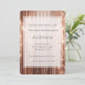 Roos Gouden Sparkle Tinsel Stripes 16e verjaardag Kaart (Staand voorkant)