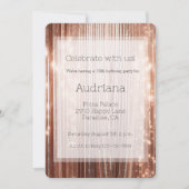 Roos Gouden Sparkle Tinsel Stripes 16e verjaardag Kaart (Voorkant)