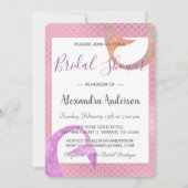 Roos Gouden Sparkle Zeemeermin Bruids Douche Uitno Kaart (Voorkant)