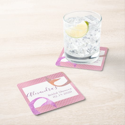 Roos Gouden Sparkle Zeemeermin Vrijgezellenfeest O Kartonnen Onderzetters (Insitu)