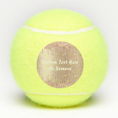 Roos Gouden Sparkly Tennisballen met aangepaste te (Achterkant)