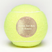Roos Gouden Sparkly Tennisballen met aangepaste te (Voorkant)