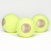 Roos Gouden Sparkly Tennisballen met aangepaste te (Multi)