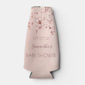 Roos gouden sterren baby shower flesjeskoeler (Voorkant)