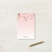 Roos gouden sterren koper ombre witte pastel post-it® notes (Op bureau)