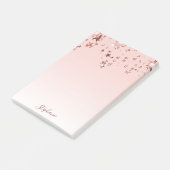Roos gouden sterren koper ombre witte pastel post-it® notes (Schuin)